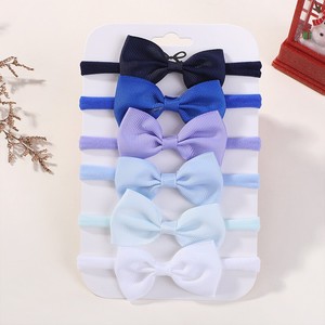 Juego de 6 diademas con lazo de cinta colorida para niñas, accesorios elásticos para el cabello, suaves para bebés, regalos dulces para niños - Product Image 6