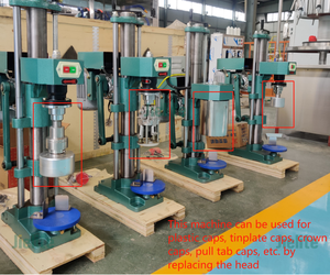 Bán tự động nhôm cap Máy đóng nắp có thể thay thế nhựa tin vương miện kéo vòng đóng nắp đầu - Product Image 3