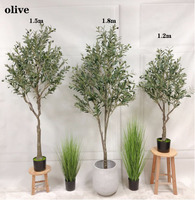 Bonsaï Artificiel Moderne Maison et Jardin, Faux Olivier Réaliste en Pot en Plastique pour Aménagement Paysager