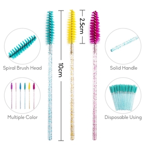 แปรงปัดขนตาแบบใช้แล้วทิ้ง 50 ชิ้น ด้ามคริสตัล ขนไนลอน สำหรับแต่งหน้า - Product Image 6
