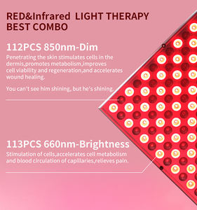 Pannello sospeso per trattamento della luce a infrarossi 45W pannello luminoso rosso quadrato con luce rossa - Product Image 4