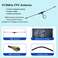 Antenne FPV UAV omnidirectionnelle en forme de T 915 MHz, 10 dBi, polarisation verticale, 50 ohms, VSWR≤1.5, ABS, OEM personnalisé