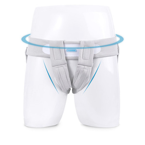 Lefka Hernia <b>Belt</b> Adult Men's Groin Support Medium Soft High <b>Elastic</b> Fabric Gray Medical Device - Product Image 3