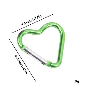 Custom Heart-Shaped Carabiner Keychain Clip with UV Printing Promotional Metal Hook for Key Ring - Product Image 5
