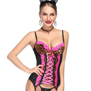 Lencería Sexy para Mujer, Top Corset de Malla con Estampado de Leopardo, Vestido de Noche, Top Tubo, Mono con Tiras Ajustables, Ropa Interior Sexy para Mujer - Product Image 1