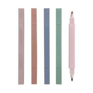 Stylo Marqueur Fluorescent Rectangulaire Personnalisé OEM à Faible MOQ, Pointe Biseautée, Couleurs Pastel Macaron, Qualité Premium - Product Image 3