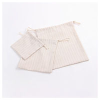 Sac cosmétique à cordon en coton et lin Pochette de rangement vintage à la mode pour les bagages de voyage Emballage de bijoux de mariage et de noël