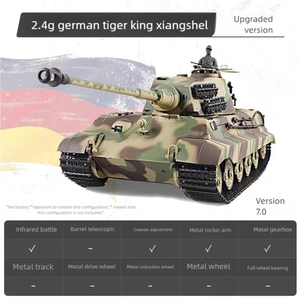 1/16 alemán "<span class=keywords><strong>Tiger</strong></span>" <span class=keywords><strong>King</strong></span> (Henschel) 7,0 tanque pesado de control remoto 3888A rueda de carretera con orugas de Metal <span class=keywords><strong>RC</strong></span> juguete - Product Image 5