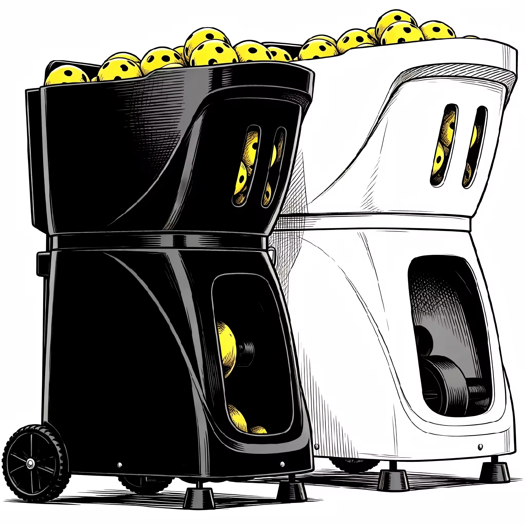 New Arrival Pickleball Machine Automatic Electronics for Training Practice with APP Remote Control Training Machine