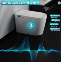 En gros, WC intelligent monobloc en céramique avec bidet intégré, chasse d'eau automatique, siège chauffant, télécommande, pour maison et hôtel, à poser au sol