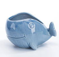 Pot de fleurs animal marin mignon dessin animé coquille de baleine succulente Pot de fleur ornements petit conteneur de plantes pour bureau décor à la maison