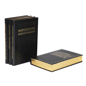 גם עיצוב מלא צבע זול Custom בציר כריכה קשה עור ספר הדפסה עם קצה צבע - Product Image 2