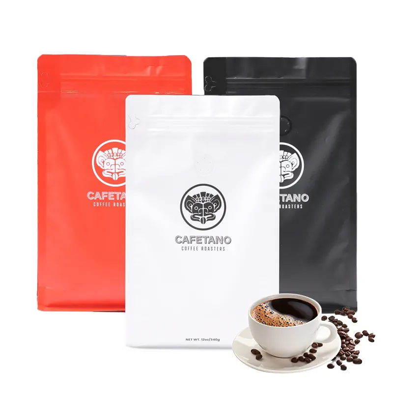 Sacchetti di caffè personalizzati sacchetto di rinforzo del chicco di caffè all'ingrosso che vende moda i sacchetti di caffè sacchetti termosaldati con valvola di degasaggio