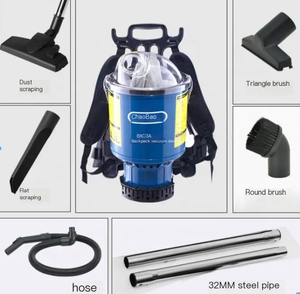 Mini <span class=keywords><strong>Aspirateur</strong></span> Dorsal Portatif Personnalisable 1000W <span class=keywords><strong>avec</strong></span> <span class=keywords><strong>Sac</strong></span> Bleu et Cuve de 4L, Tourbillon Puissant pour Nettoyage Humide et Sec de Voiture - Product Image 5