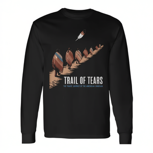 T-shirt à manches longues Trail Of Tears, design sur le thème de l'histoire des Amérindiens - Product Image 2