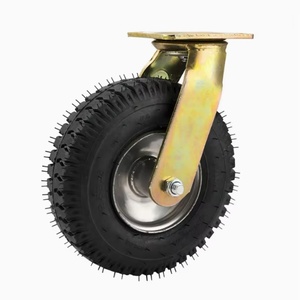 Roue pivotante pneumatique industrielle 8/10 pouces en caoutchouc gonflable, personnalisable, support OEM, diamètre de roue, pièces pour conteneurs - Product Image 1