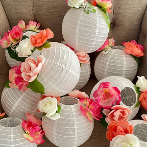 12 cái Kích thước nhỏ (4 "/6"/8 "/10") Vòng Trắng Giấy đèn lồng thiết lập, tiệc cưới Lễ Hội trang trí chụp đèn & DIY bức tranh đạo cụ - Product Image 5