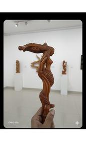 Creative <b>Wooden</b> Humanoid <b>Walking</b> <b>Stick</b> Decorative Support Cane For Artistic Display Home Decor Collectors Gift Use - Product Image 3