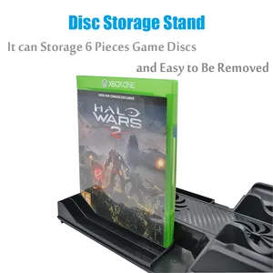 Ventilador enfriador de soporte de refrigeración vertical para Xbox One <span class=keywords><strong>X</strong></span>, cargador de controlador con 2 puertos HUB y estante de almacenamiento de discos <span class=keywords><strong>Base</strong></span> de carga One <span class=keywords><strong>X</strong></span> - Product Image 6