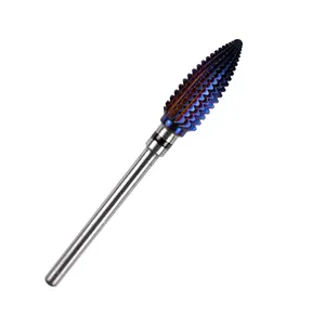 Lucida New Design 6.0mm Tungsten Oval Tornado Bit Nail Drill bits for Electric manicure Safe to remove gel polish