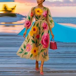 sachin and babi light blue dress Womens Floral Flowy Midi Dress with Jacket 2 Piece Set 3/4 Sleeve Summer  Cocktail Wedding Guest Chiffon Dress