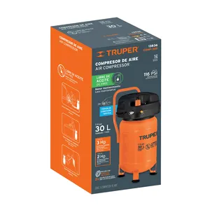 Compressore senza olio BOX 1, 30L, 3HP, verticale, 127V, TRUPER - Product Image 4