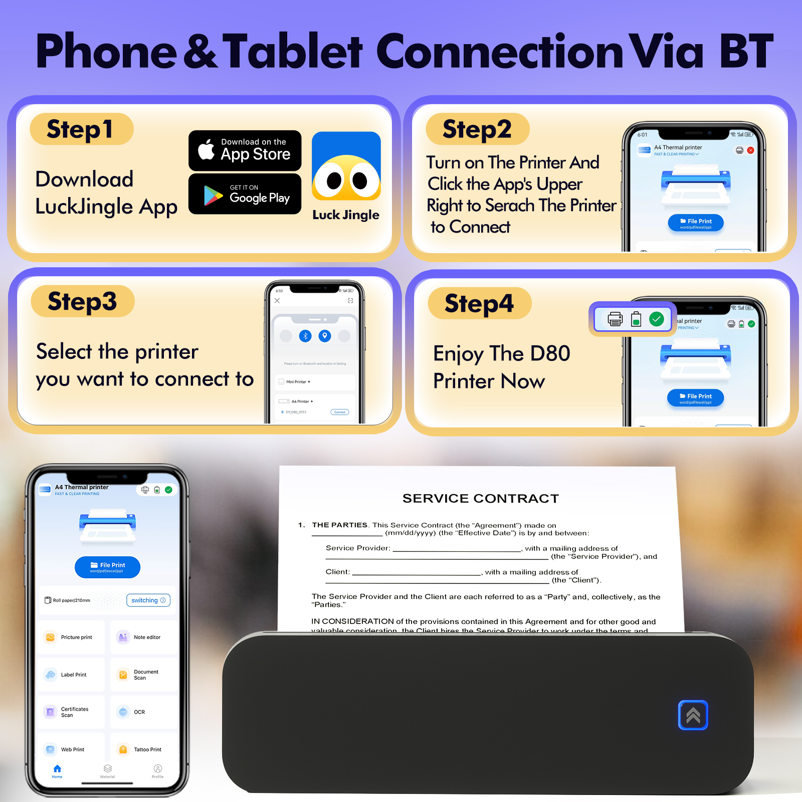 potable bluetooth printer