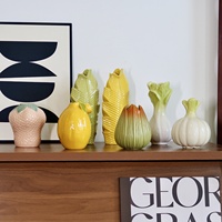 Vase en céramique créatif émaillé pour fruits (carambole, grenade), style nordique moderne, pour arrangement floral, art floral hydroponique, fruits