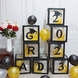 <b>Party</b> Class of 4Pcs <b>Balloons</b> Box With Grad Graduation Decorations <b>Balloon</b> Boxes 2023 - Product Image 1