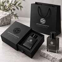 Flacon de parfum personnalisé en flexographie avec boîte et sac en papier pour cosmétiques, bijoux, vêtements, livres