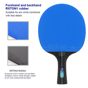 LOKI Raquettes de Tennis de Table Professionnelles, Ensemble Haute Qualité avec Bois de Peuplier Noir Élastique et Revêtements ITTF - Product Image 2