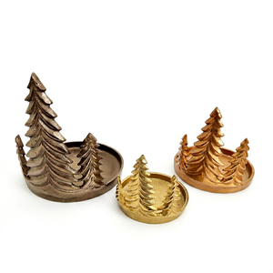 Candelabro de Aluminio de Alta Calidad para Árbol de Navidad, Portavelas de Mesa, Centro de Mesa Redondo, Decoración Navideña para el Hogar - Product Image 1