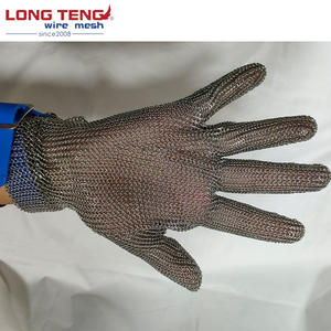 Gants anti-coupure avec fil en acier inoxydable et <span class=keywords><strong>maille</strong></span> métallique Gants <span class=keywords><strong>de</strong></span> boucher tissés pour la protection contre les coupures Technique d'armure toile - Product Image 4