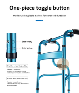 Ventas directas de fábrica Calidad médica Aluminio Plegable <span class=keywords><strong>Personas</strong></span> <span class=keywords><strong>mayores</strong></span> Ayudas para caminar Andador ligero Rollator - Product Image 5