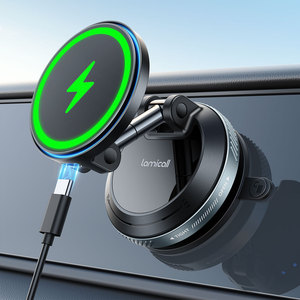Lamicall STCD11 <span class=keywords><strong>Chargeur</strong></span> de voiture sans fil magnétique rapide 15W avec support de téléphone à ventouse puissante 70 LBS pour tableau de bord - Product Image 1