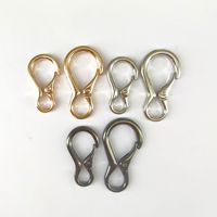 Portachiavi a forma di zucca in metallo, moschettone a forma di arachide, mini anello portachiavi in lega con molla a scatto, fibbia di aggancio, anello a D, accessori fai da te per borse da scuola e attività all'aperto