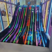 Toboggan en fibre de verre à vendre, équipement de terrain de jeux intérieur, toboggan en fibre de verre avec éclairage