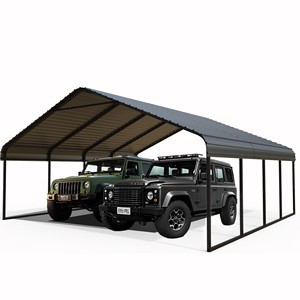 Grosir 11*19 lipat Prefab Carport portabel bingkai logam mobil Shed untuk parkir luar ruangan mobil yang dapat dilepas kanopi kail poli - Product Image 1