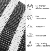 Kunststoff-Outdoor-Matten 100% Polypropylen Maschinengefertigt Wasserdicht Waschbar Rutschfest Gewebte Reise-Camping-Picknick-Golf-Heim-Teppiche