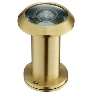 Modern Style WiFi Digital Door Viewer with Night Vision Motion Detection 200 Degree Angle Brass Doorbell Camera Peephole Eye