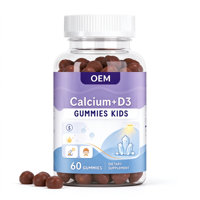 Gummies OEM Calcium D3 pour Enfants, 60 Unités, Complément Alimentaire, Chaînes d'Approvisionnement pour Distributeurs