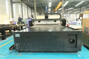 Pemotong Laser serat optik 3015 Tiongkok, untuk baja logam aluminium tembaga Cnc serat Laser 2KW 3KW