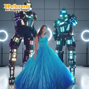 Traje de Robot LED Stilts Walker, <span class=keywords><strong>Disfraz</strong></span> de Robot con Luces LED para Eventos, Traje Kryoman, <span class=keywords><strong>Disfraz</strong></span> de Robot LED - Product Image 1