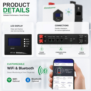 Batterie au sodium-ion de type mural 48V 210 170Ah 8.2 10kWh Powerwall Kamada Power Système de stockage d'énergie domestique - Product Image 2