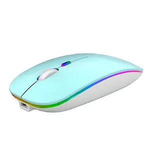 12 Kleuren Kleurrijke Super Slim Optical 4D Pc Gaming Mouse Ergonomisch Prestaties Toetsenbord Muis Met Rgb Licht