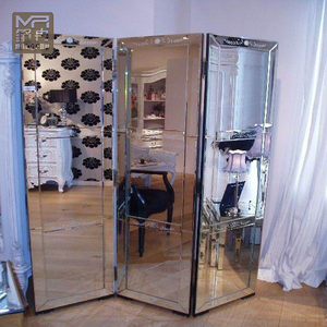 Panel Divisor de Espacios Plegable de 3 Paneles con Espejo, Soporte Decorativo con Espejo - Product Image 4