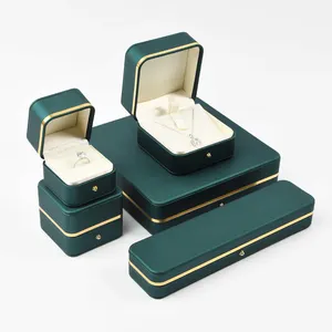 Mini Leder benutzer definierte Logo personal isierte Luxus Diamantring Verpackung Kunststoff Schmucks cha tullen für Eheringe