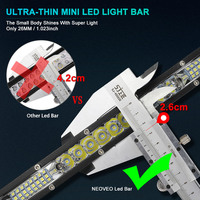 Barre lumineuse LED Silm 10/20/30 pouces 78/156/234W 12V 24V pour voiture, faisceau combiné, camion, 4x4, moto, tout-terrain, SUV, VTT, conduite, brouillard, travail