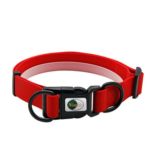 经典防水环保 PVC 狗项圈，带安全绳，适合中小型犬户外玩耍 - Product Image 3