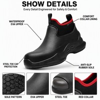 Chaussures de sécurité professionnelles en acier, anti-perforation, imperméables, en EVA, antidérapantes, pour la construction